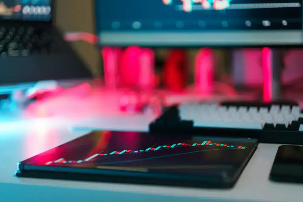 Digital performance dashboard displaying growth metrics and ROI insights enabled by IT consulting and technology solutions